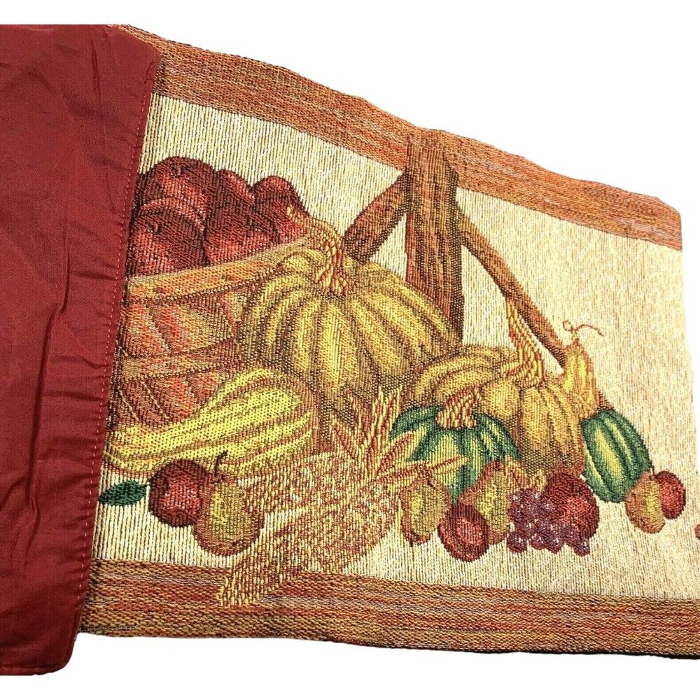 Harvest Thanksgiving Halloween Embroidered Table Runner NWOT - Picture 4 of 12